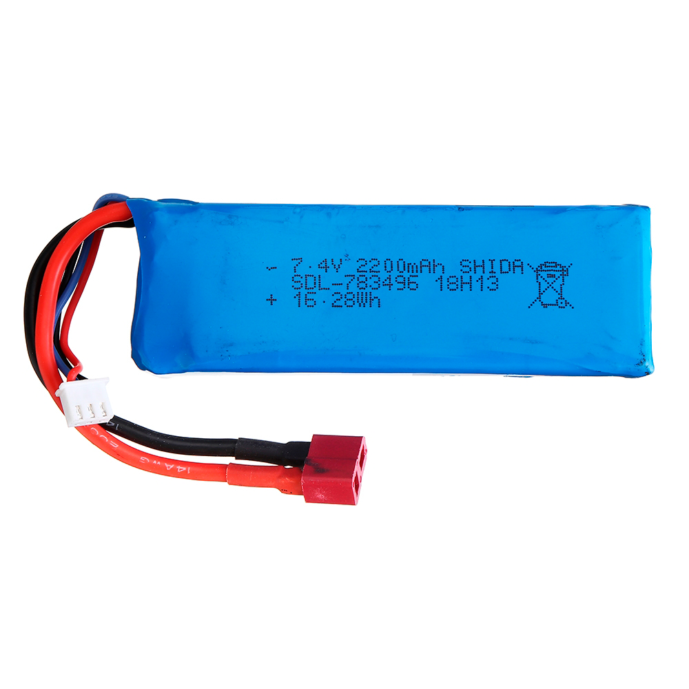 BATERIA WLTOYS 7.4V 2200MAH LIPO T-PLUG