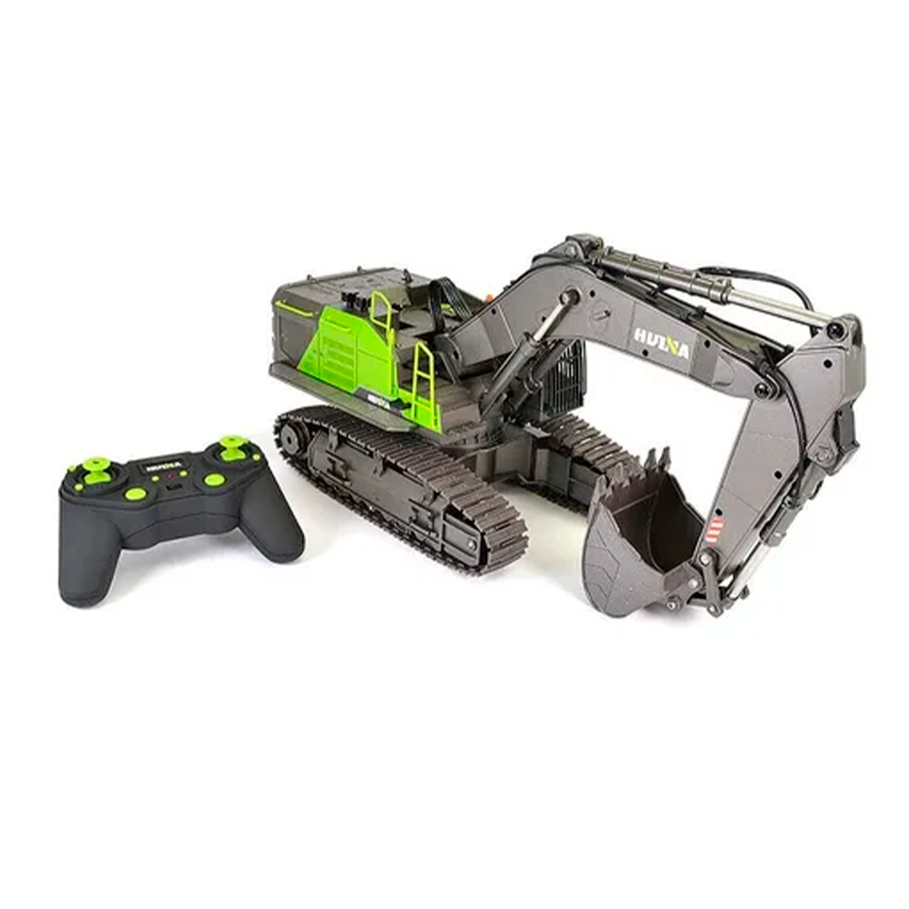ESCAVADEIRA HUINA 1/14 RC PA CARREGADORA METAL GREEN 1593