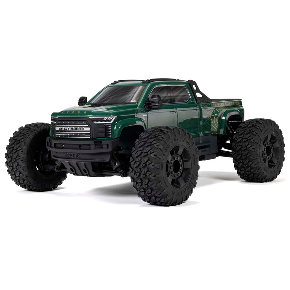 CARRO ARRMA 1/10 BIG ROCK 223S DSC 4WD BLX MONSTER GREEN ARA4312V4T2