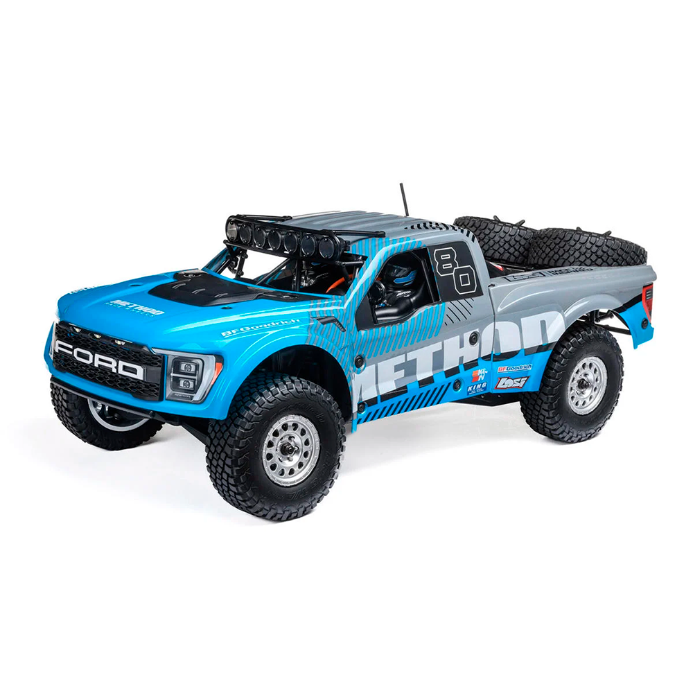 CARRO LOSI 1/10 BAJA REY 2.0 FORD RAPTOR METHOD 3S 4WD BLX LOS03046