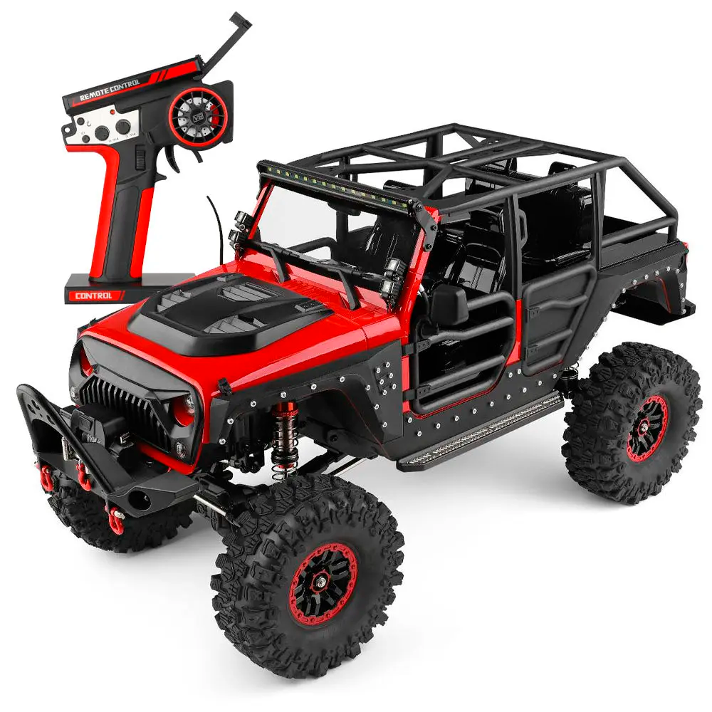 CARRO WLTOYS 1/10 DRIVING ROCK CRAWLER CLIMBING 11KM 4WD RED 104026