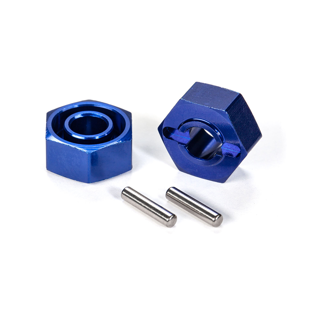TRAXXAS ACC BLUE ALUMINUM 12MM HEX HUBS (2) 1654X