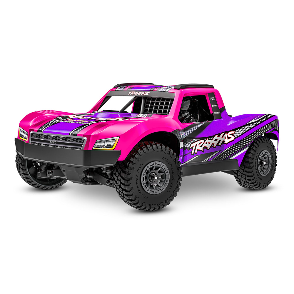 CARRO TRAXXAS MINI SLASH 4WD SHORT COURSE RTR BL-2S PURPLE 108164-1