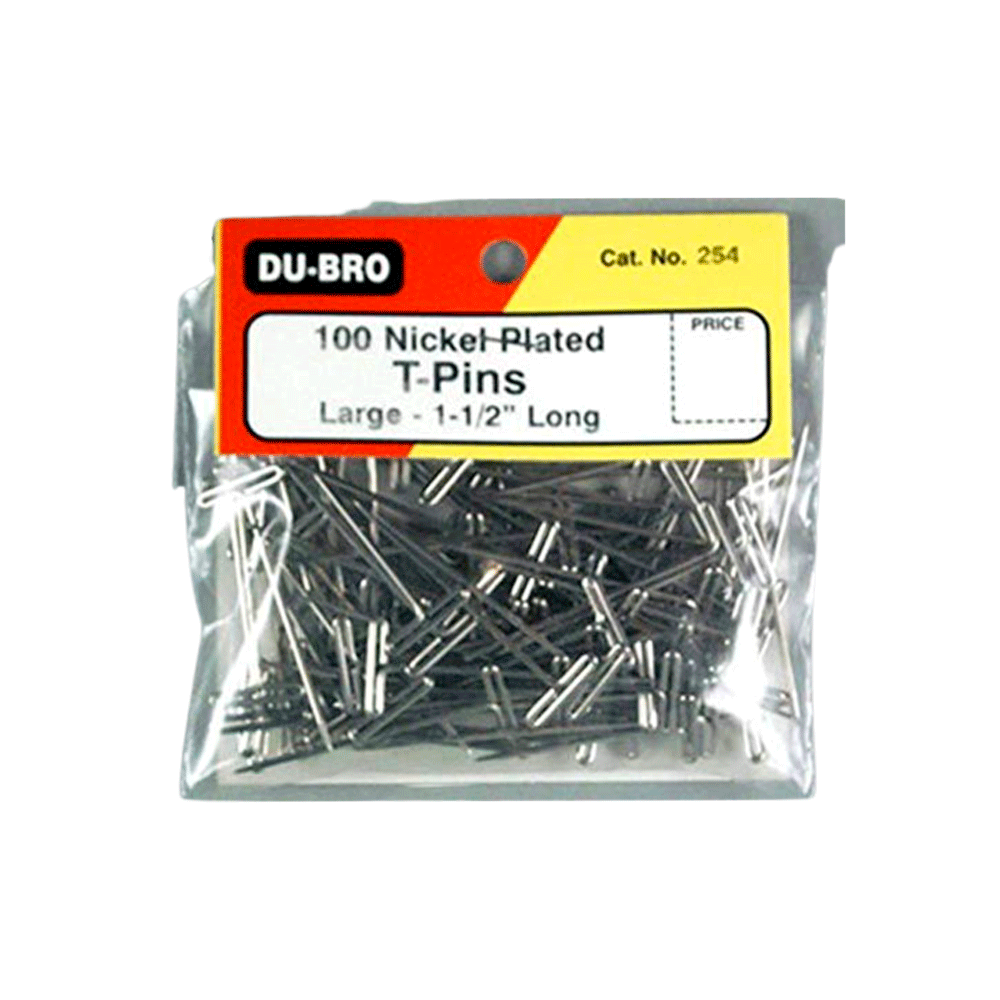 DUBRO NICKEL PLATED T-PINS 1.50